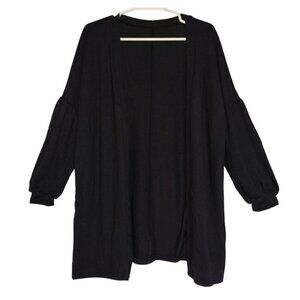 Alishebuy Women's Black Open Front Long Cardigan Sweater Size M. NWT